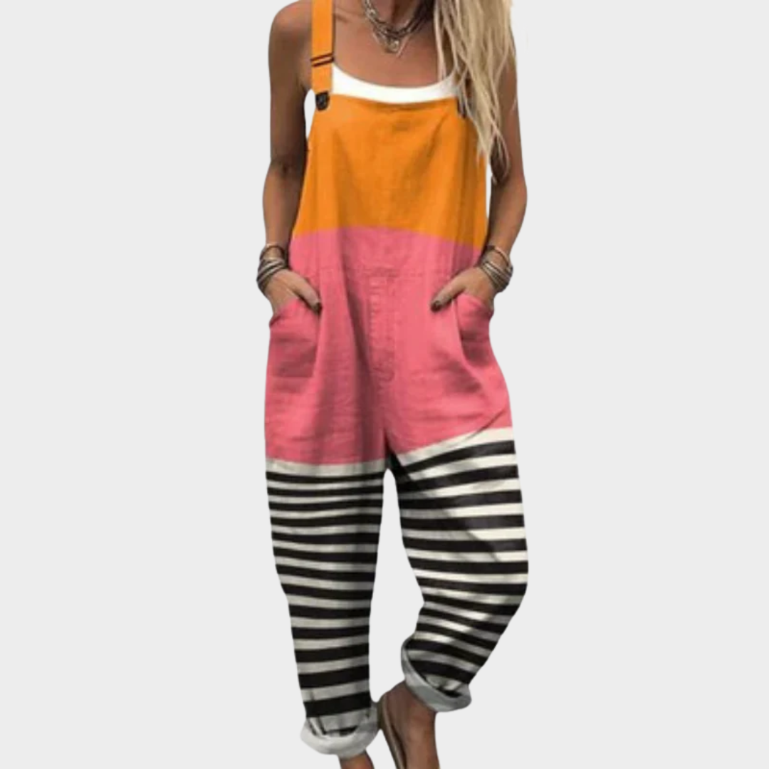 Louise | Elegant Multicolor Patch Jumpsuit