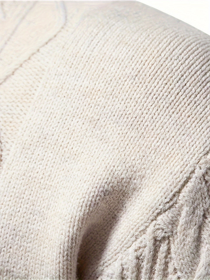 Simon | Texturerad Färgblöcktröja