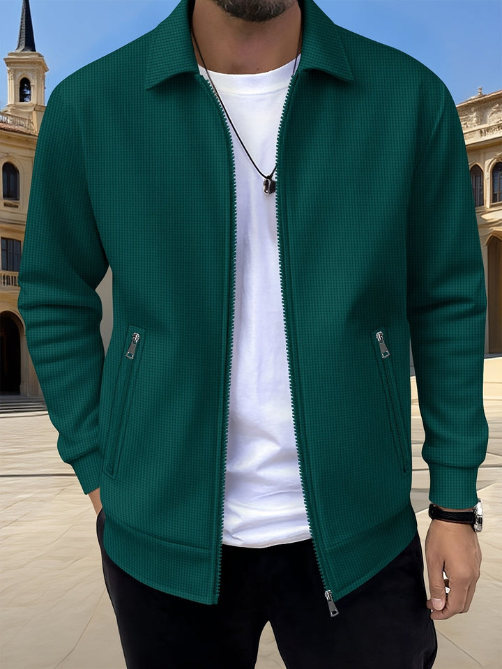 Cameron | Texturerad Zip Jacka