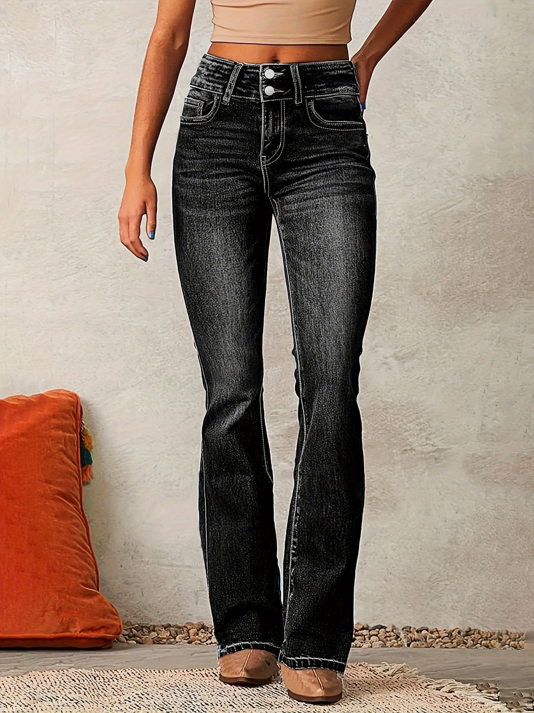 Josephine | Högmidjade vida jeans