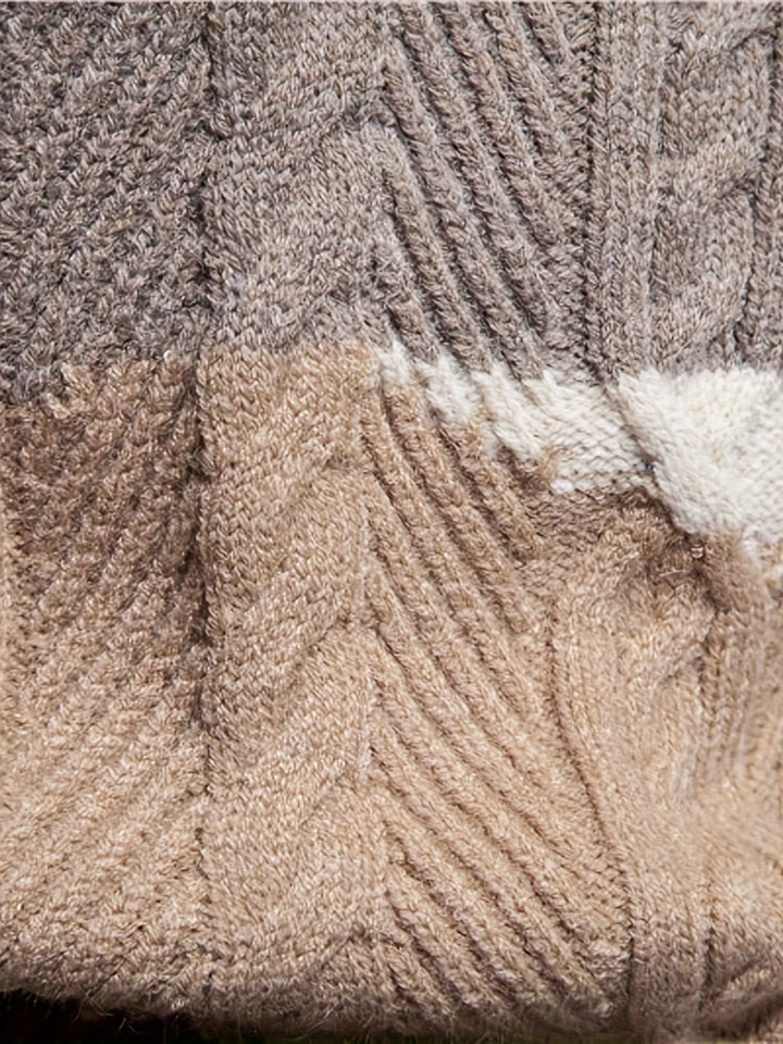 Simon | Texturerad Färgblöcktröja
