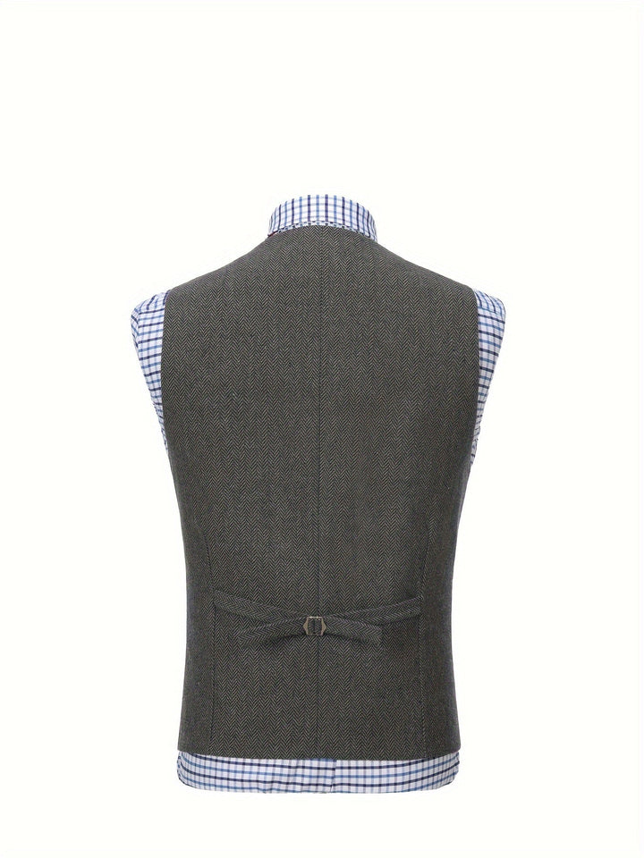 Colton | Heritage Herringbone Vest