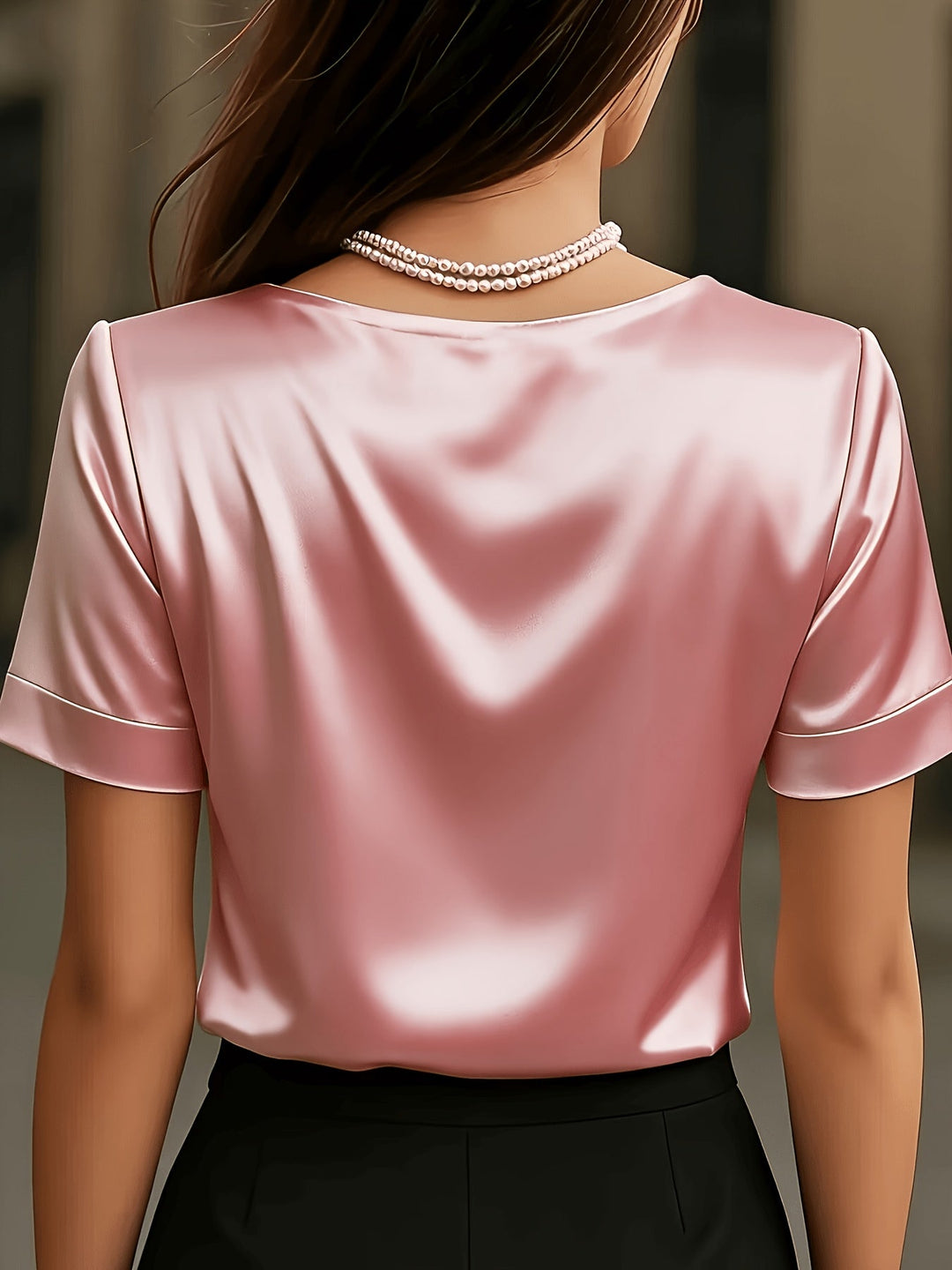 Estelle | Draperad V-ringad Blus