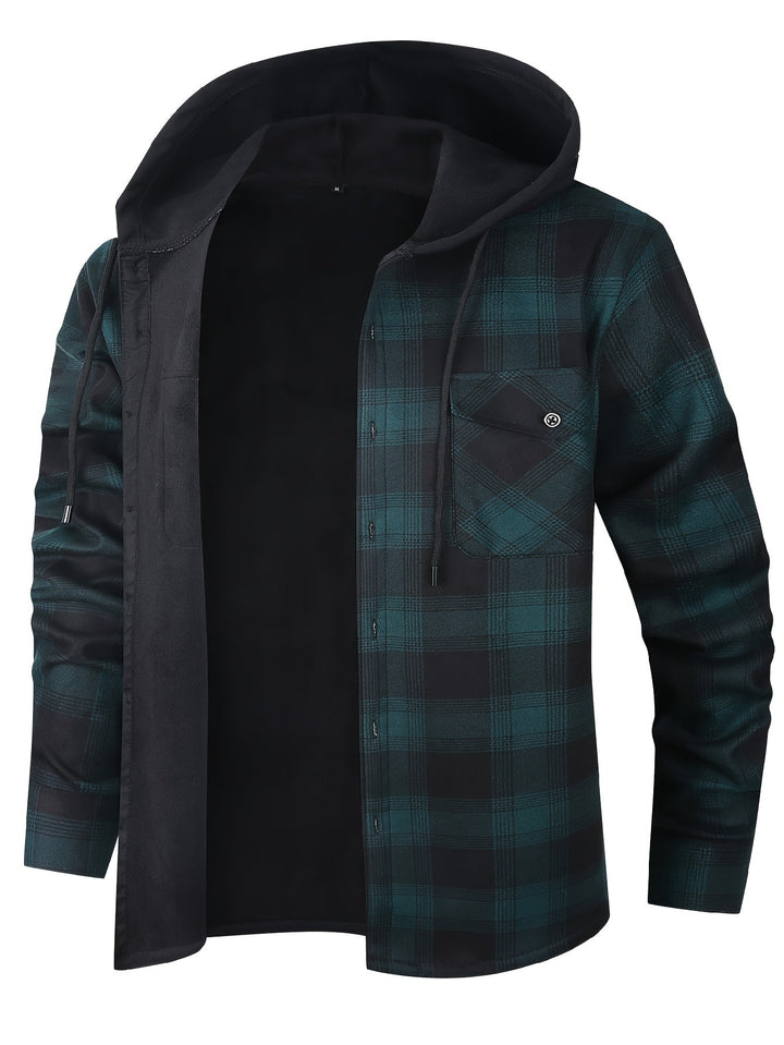 Desmond | Hoodie-rutig skjorta jacka