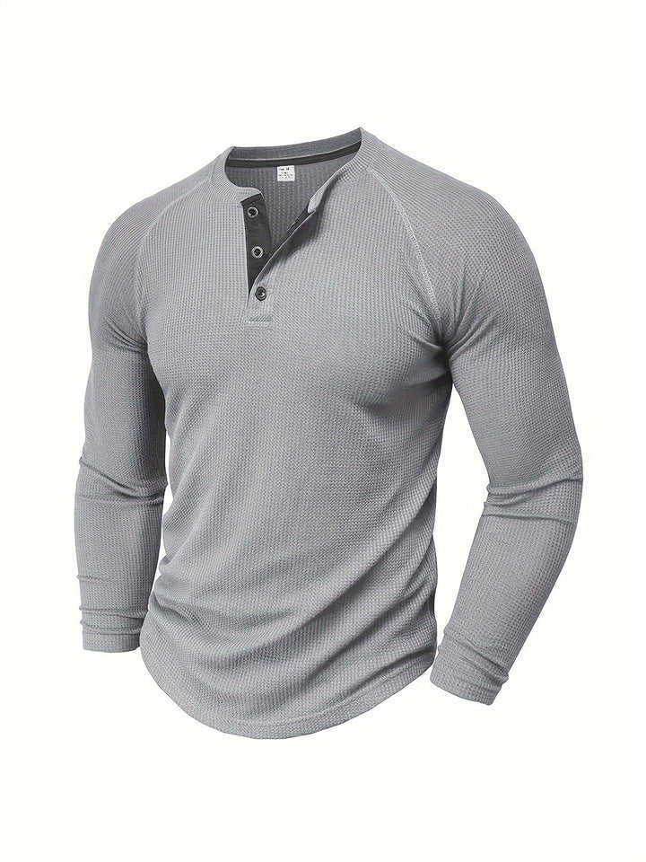 Graham | Klassisk Button Henley Skjorta