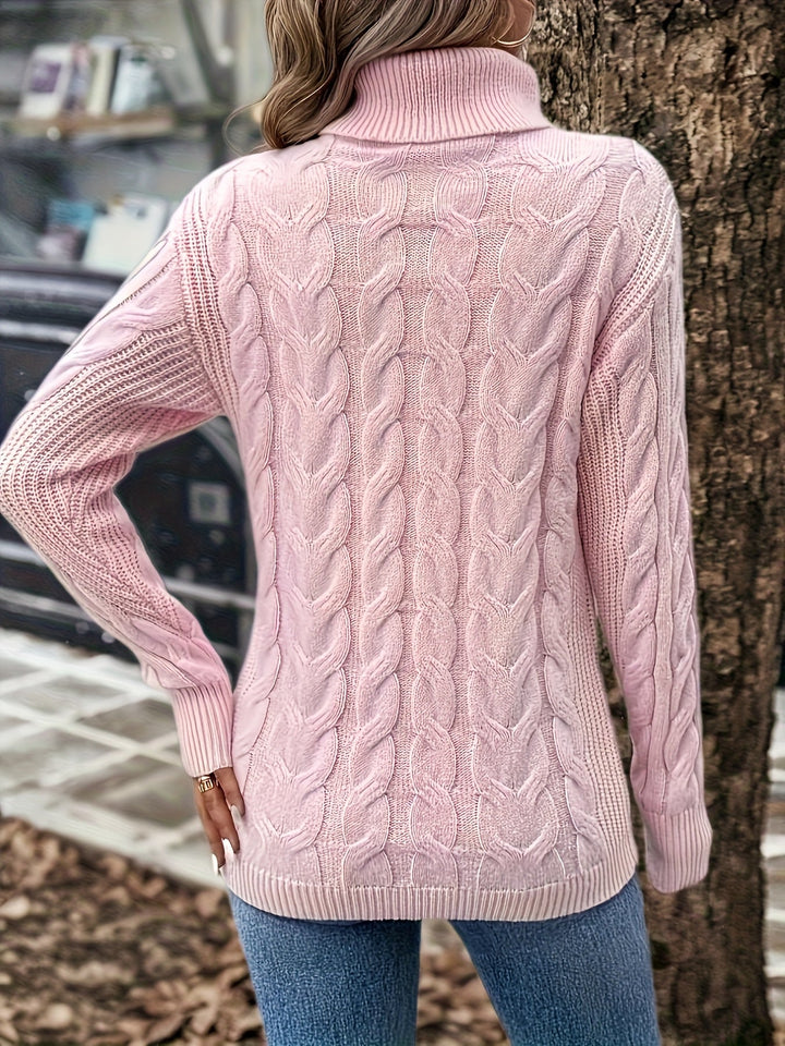 Celeste | Mysig kabelstickad polotröja