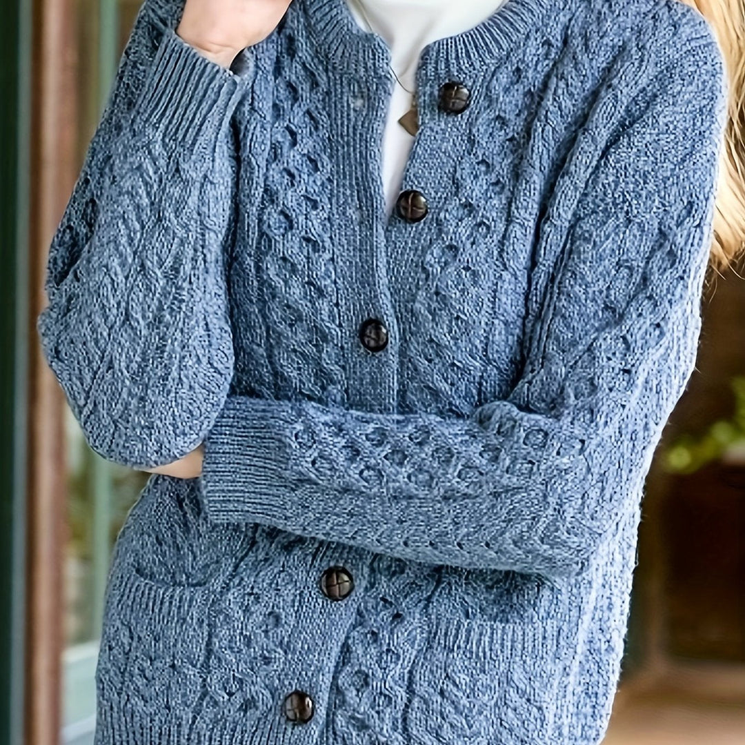 Fern | Texturerad Knapp-Front Kofta