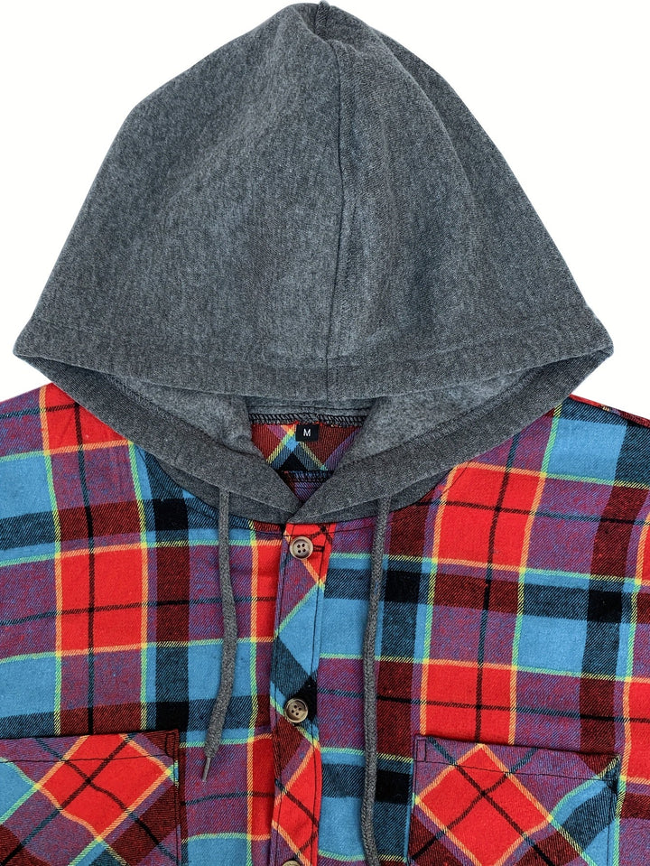 Braxton | Rutig Hoodie Skjorta
