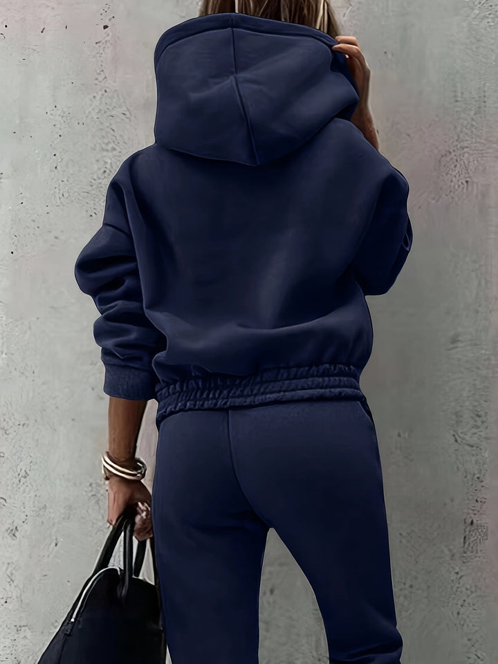 Farrah | Avslappnad Hooded Tvådelad Set