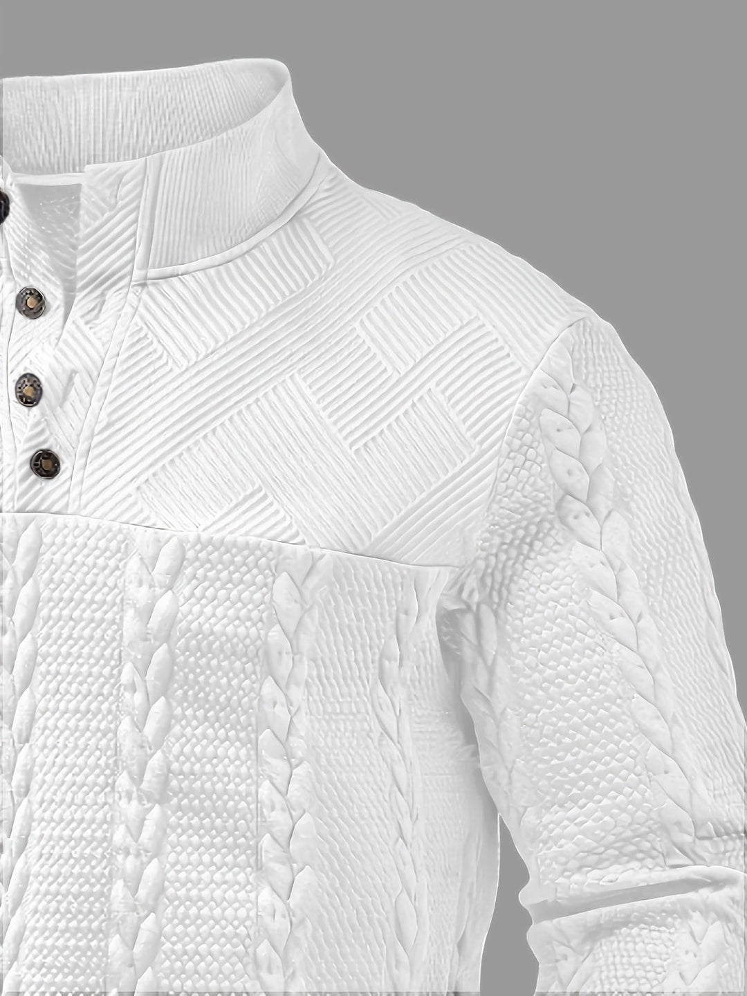 Sterling | Texturerad Pullover med Ståkrage
