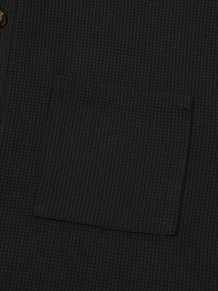 Jonathan | Texturerad långärmad Henley-skjorta