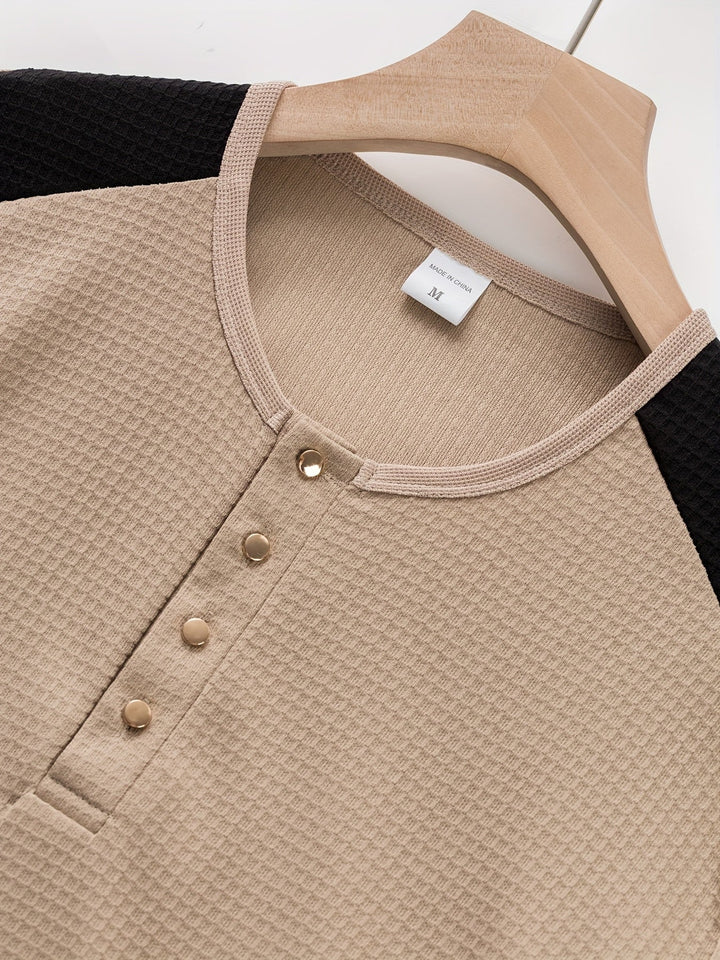 Curtis | Texturerad långärmad Henley