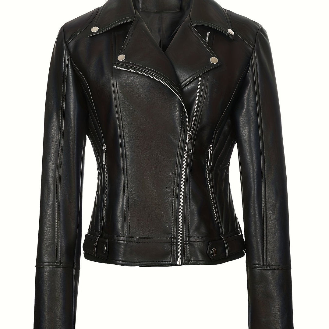 Mabel | Skulpterad Zip-Front Moto Jacka