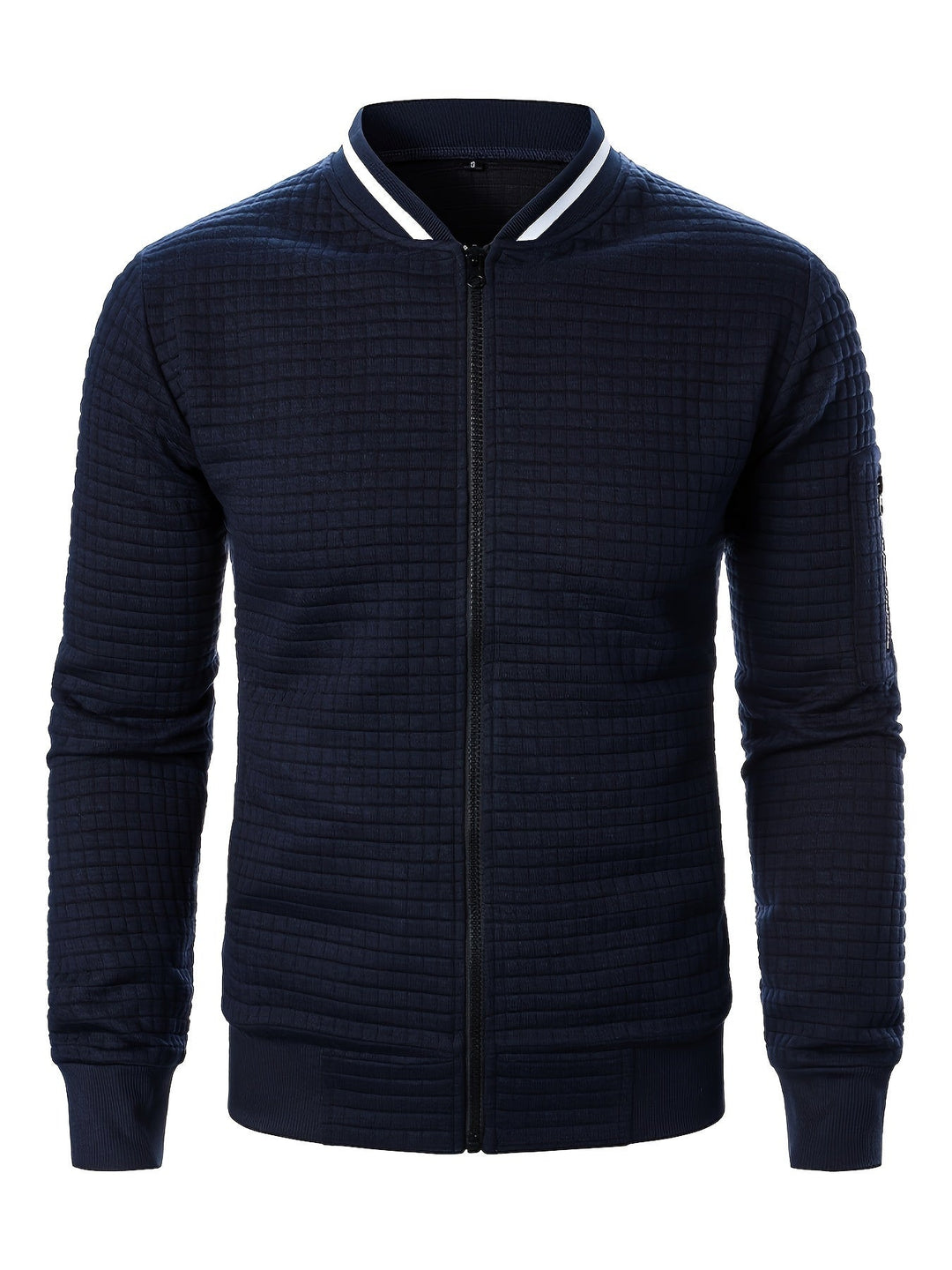 Raymond | Texturerad Zip-Up Bomberjacka
