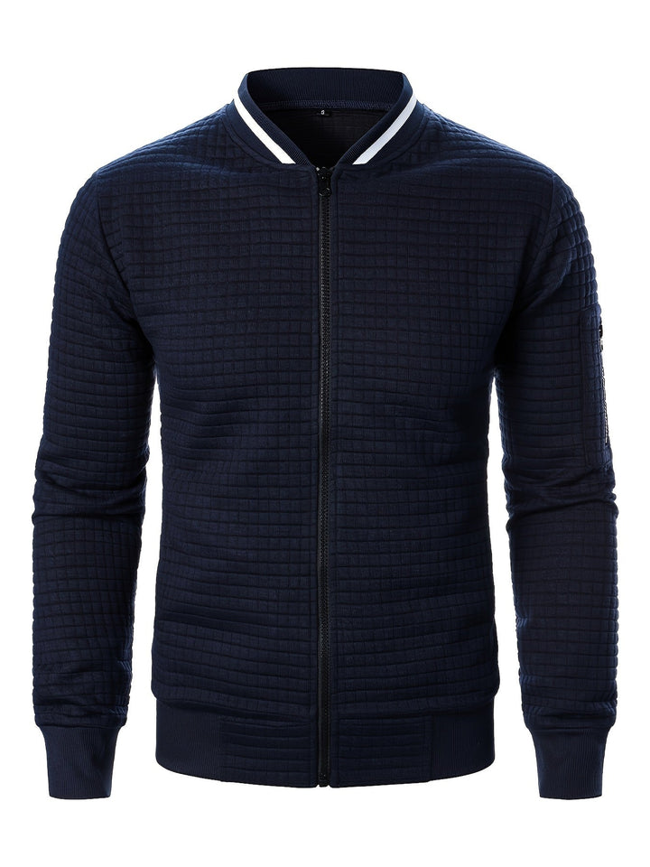 Raymond | Texturerad Zip-Up Bomberjacka