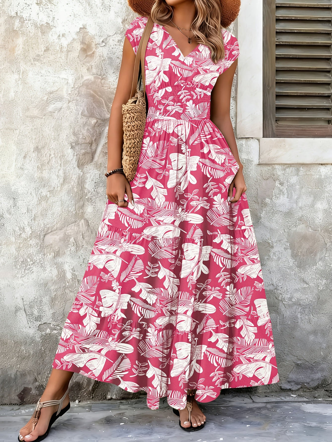 Lorena | Flödande Bohemisk Maxi Klänning