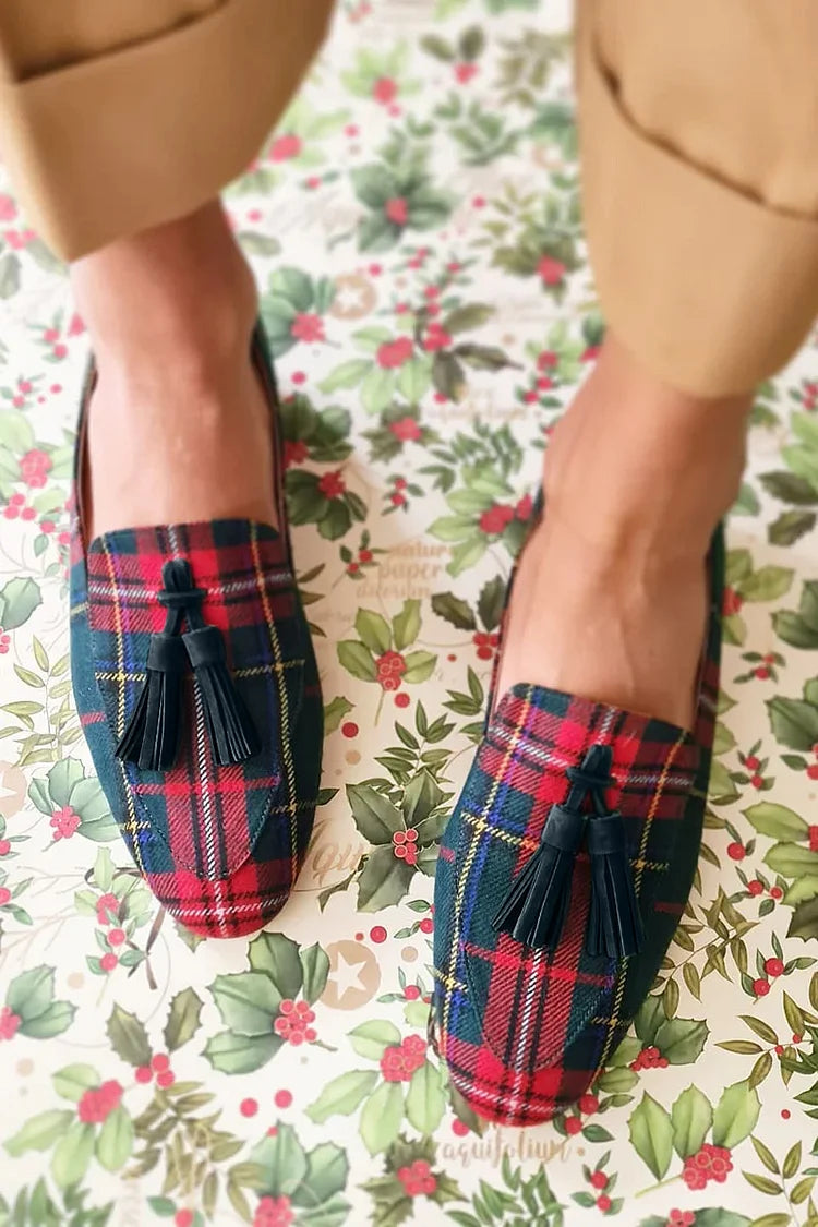 Addison | Skotsk Fringes Chic Loafer