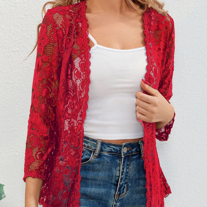 Cassandra | Blommig Öppen Cardigan