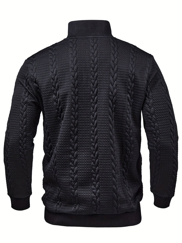Sterling | Texturerad Pullover med Ståkrage