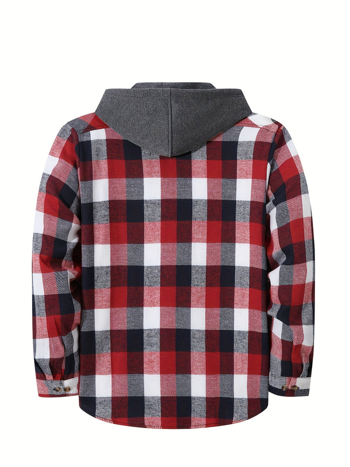 Braxton | Rutig Hoodie Skjorta