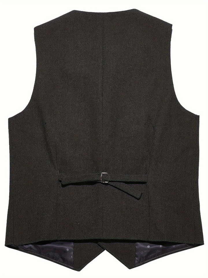 Byron | Raffinerad Herringbone Väst