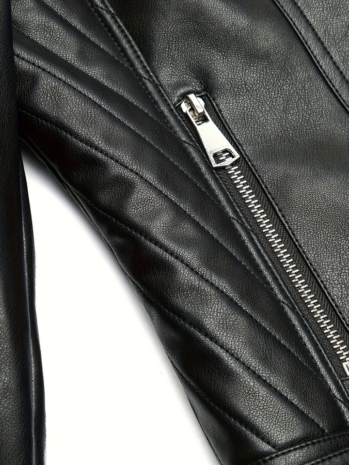 Mabel | Skulpterad Zip-Front Moto Jacka