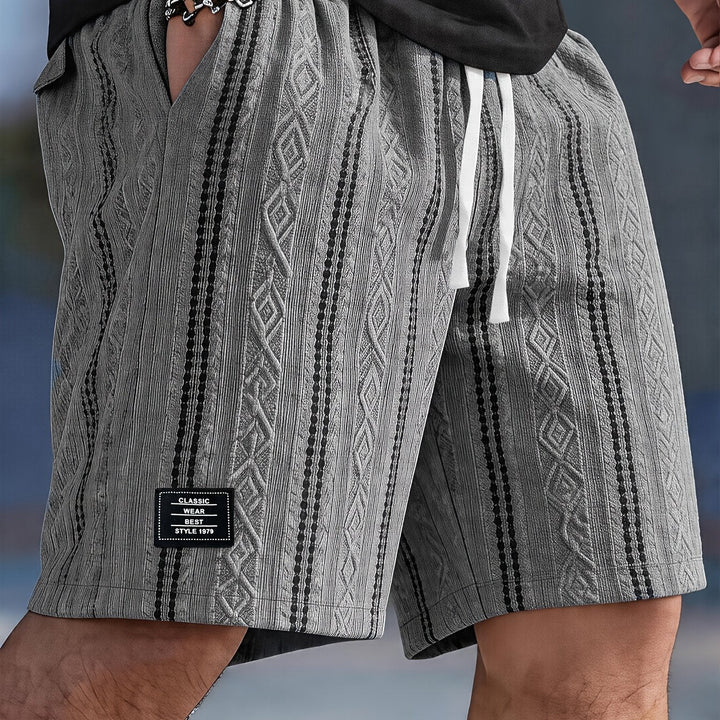 Nolan | Texturerade Drawstring Shorts