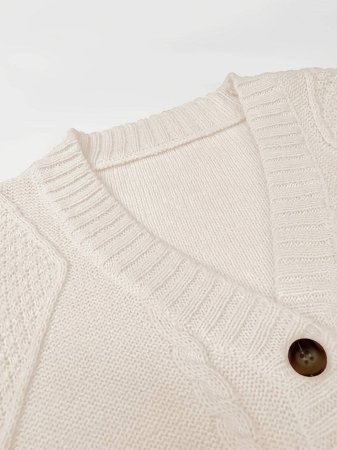 Lucinda | Mysig Kabelstickad Knappcardigan