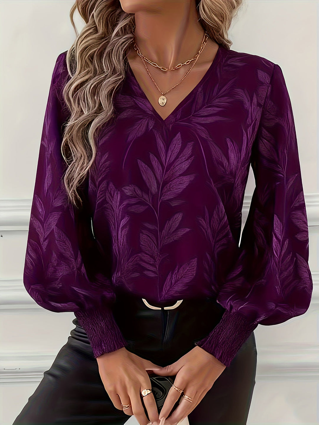 Elena | Botanisk V-ringad Blus