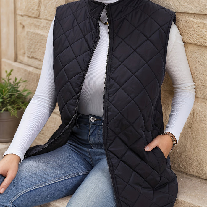 Eileen | Diamantquiltad Långväst