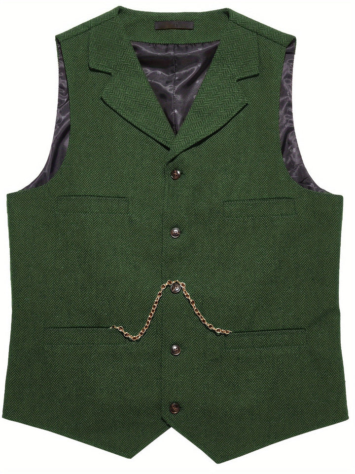 Byron | Raffinerad Herringbone Väst
