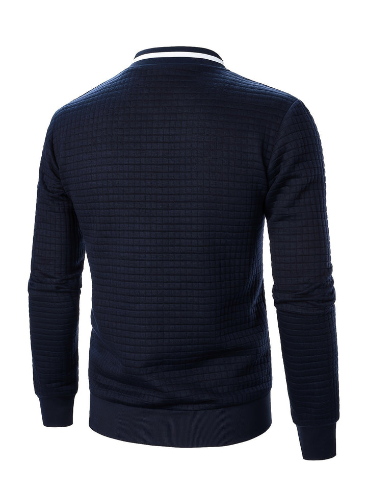 Raymond | Texturerad Zip-Up Bomberjacka