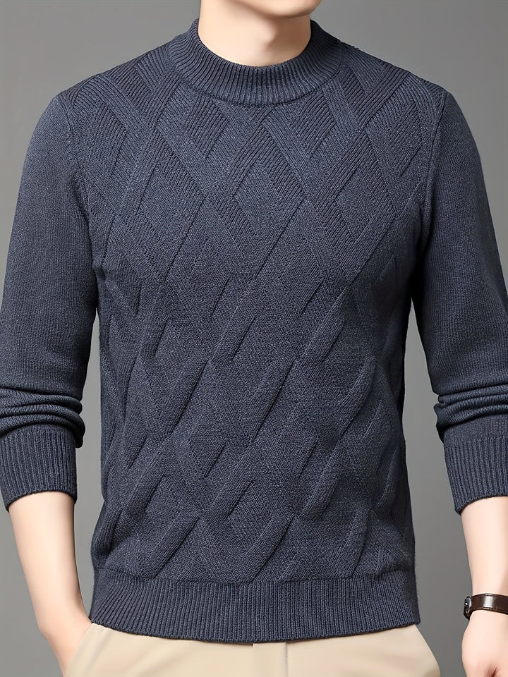 Ellis | Texturerad Mock-Neck Tröja