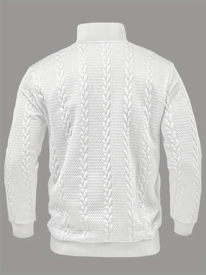 Sterling | Texturerad Pullover med Ståkrage