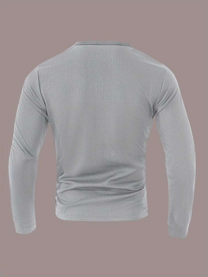 Curtis | Texturerad långärmad Henley