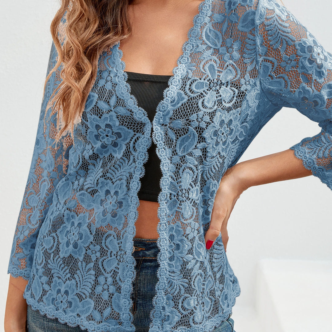 Cassandra | Blommig Öppen Cardigan
