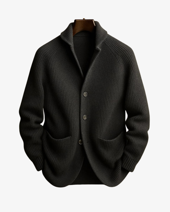 Elliot | Skräddarsydd knäppfront stickad cardigan