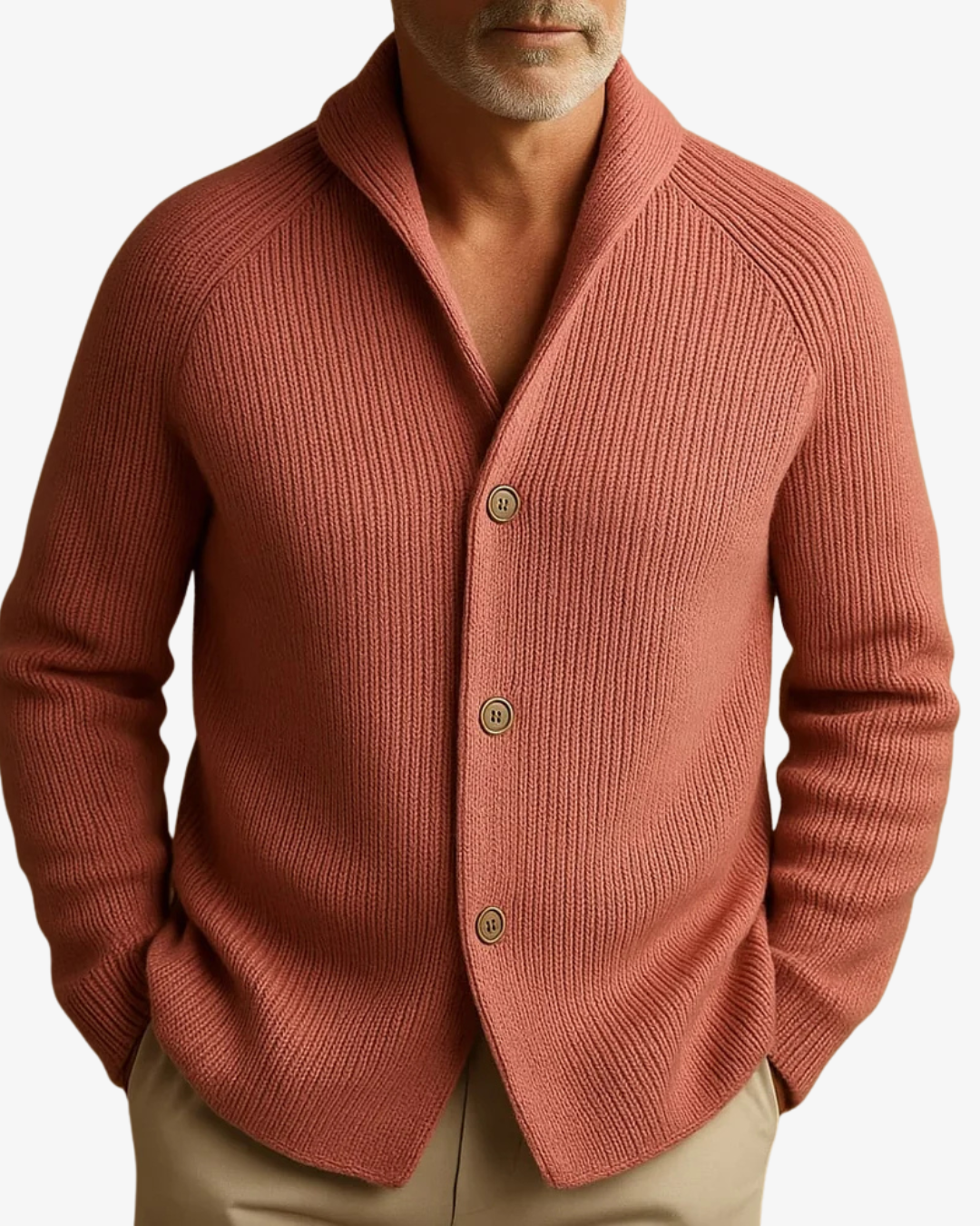 Elliot | Skräddarsydd knäppfront stickad cardigan