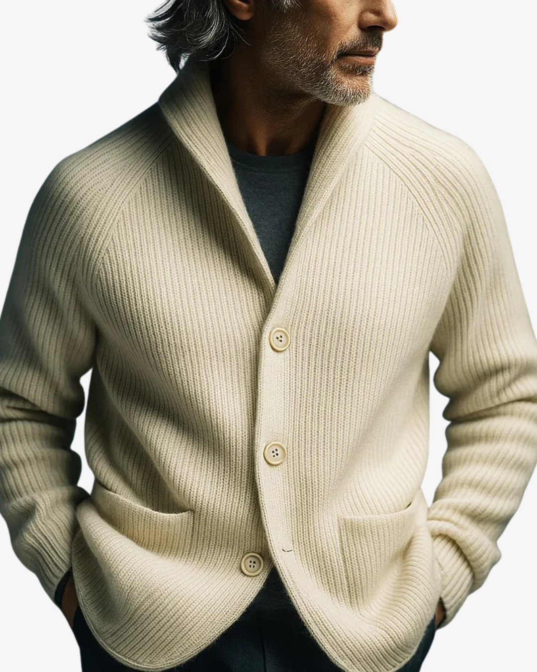 Elliot | Skräddarsydd knäppfront stickad cardigan