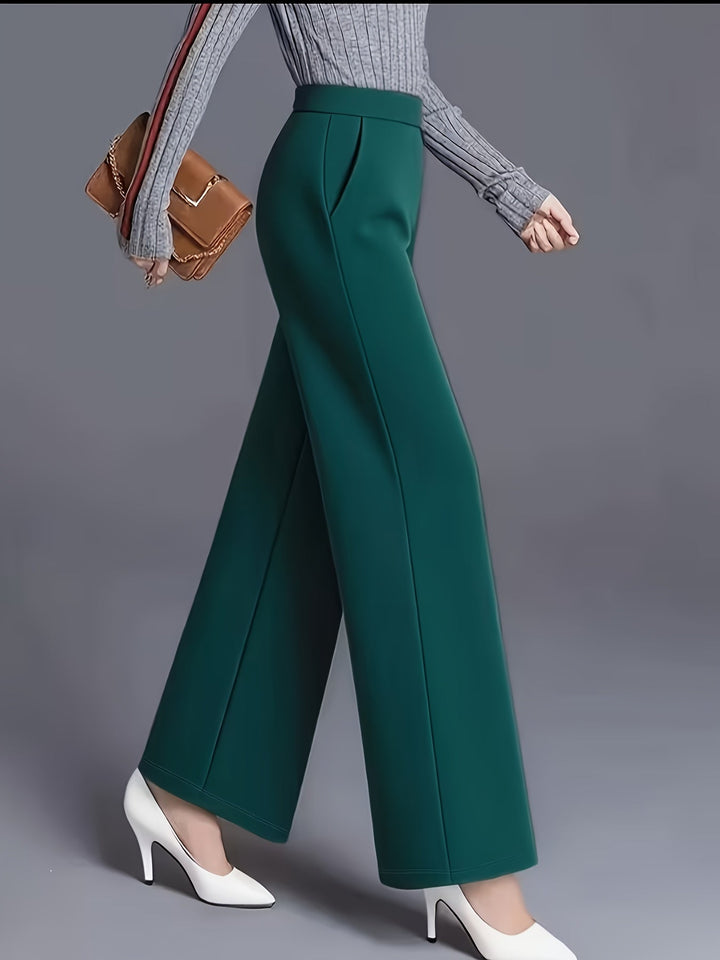Claudia | Högmidjade vida byxor