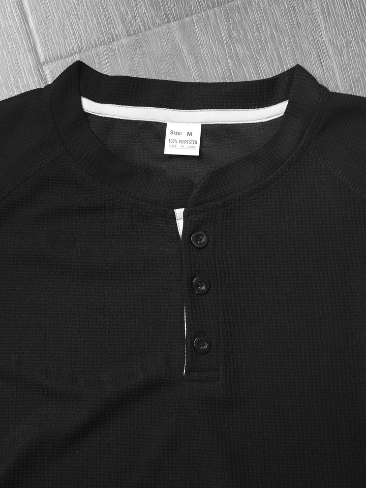Graham | Klassisk Button Henley Skjorta
