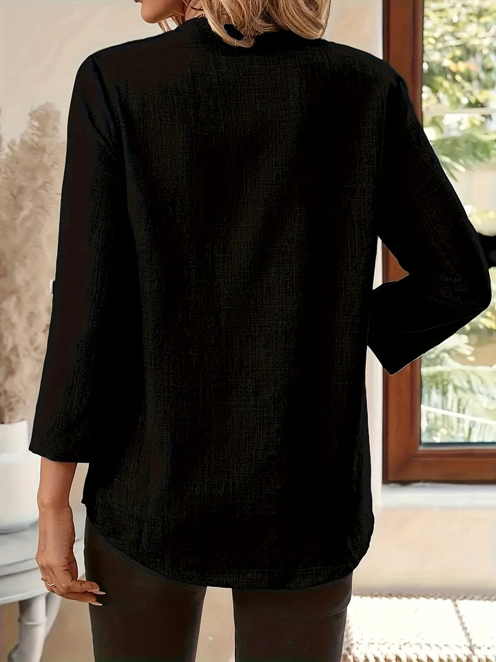 Ophelia | Avslappnad V-ringad Blus