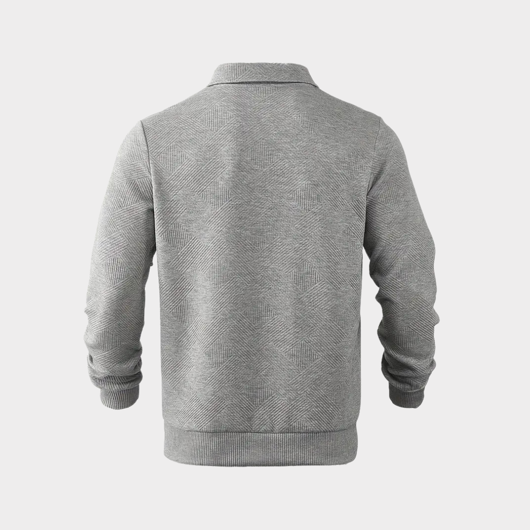 Hudson | Texturerad Halvdraget Pullover