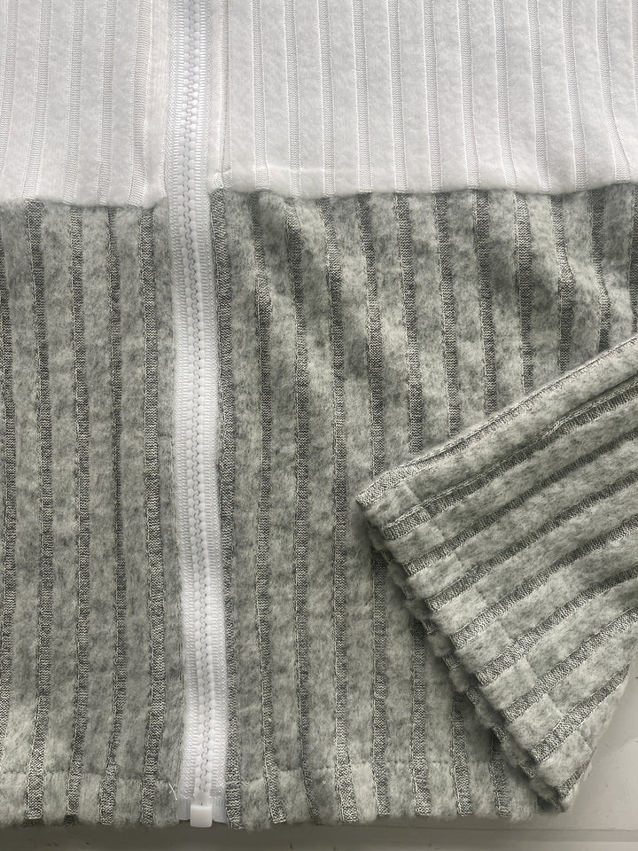Cecilia | Texturerad Färgblockad Huva Jacka
