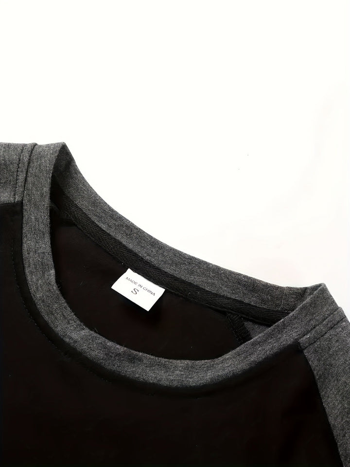 Trevor | Tvåfärgad Raglan Långärmad Topp
