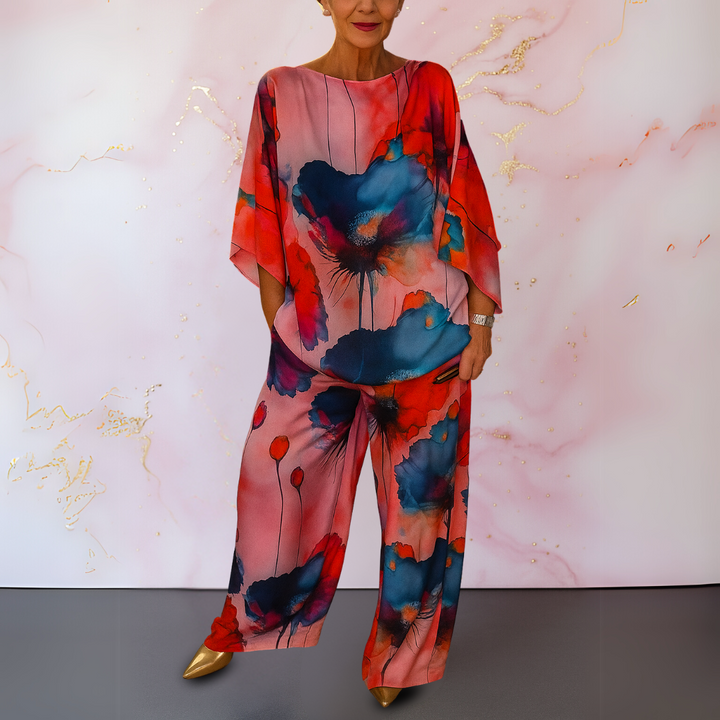Harlow | Stilig Satin Tvådelad Set