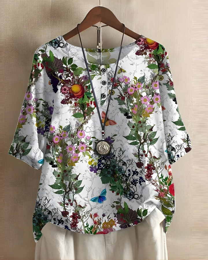 Fiona | Avslappnad Sommar Boho Topp