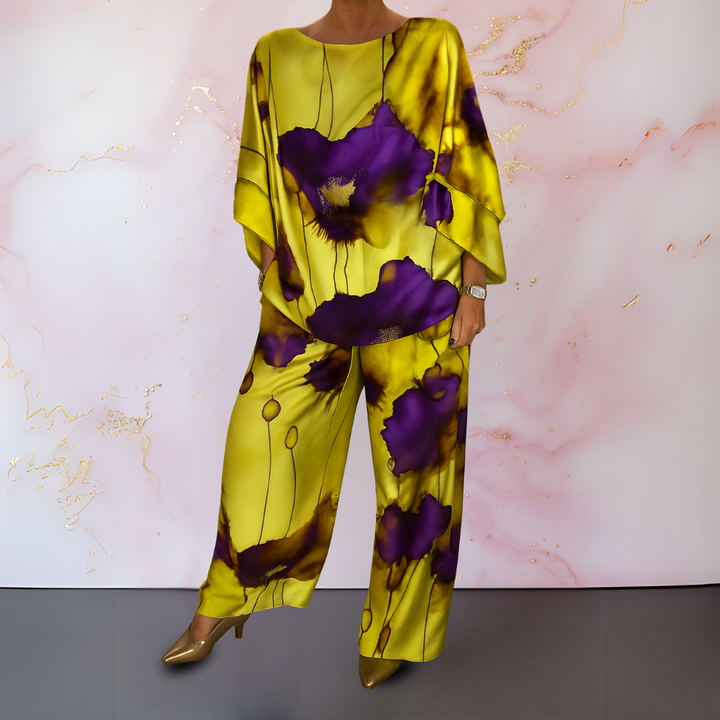 Harlow | Stilig Satin Tvådelad Set