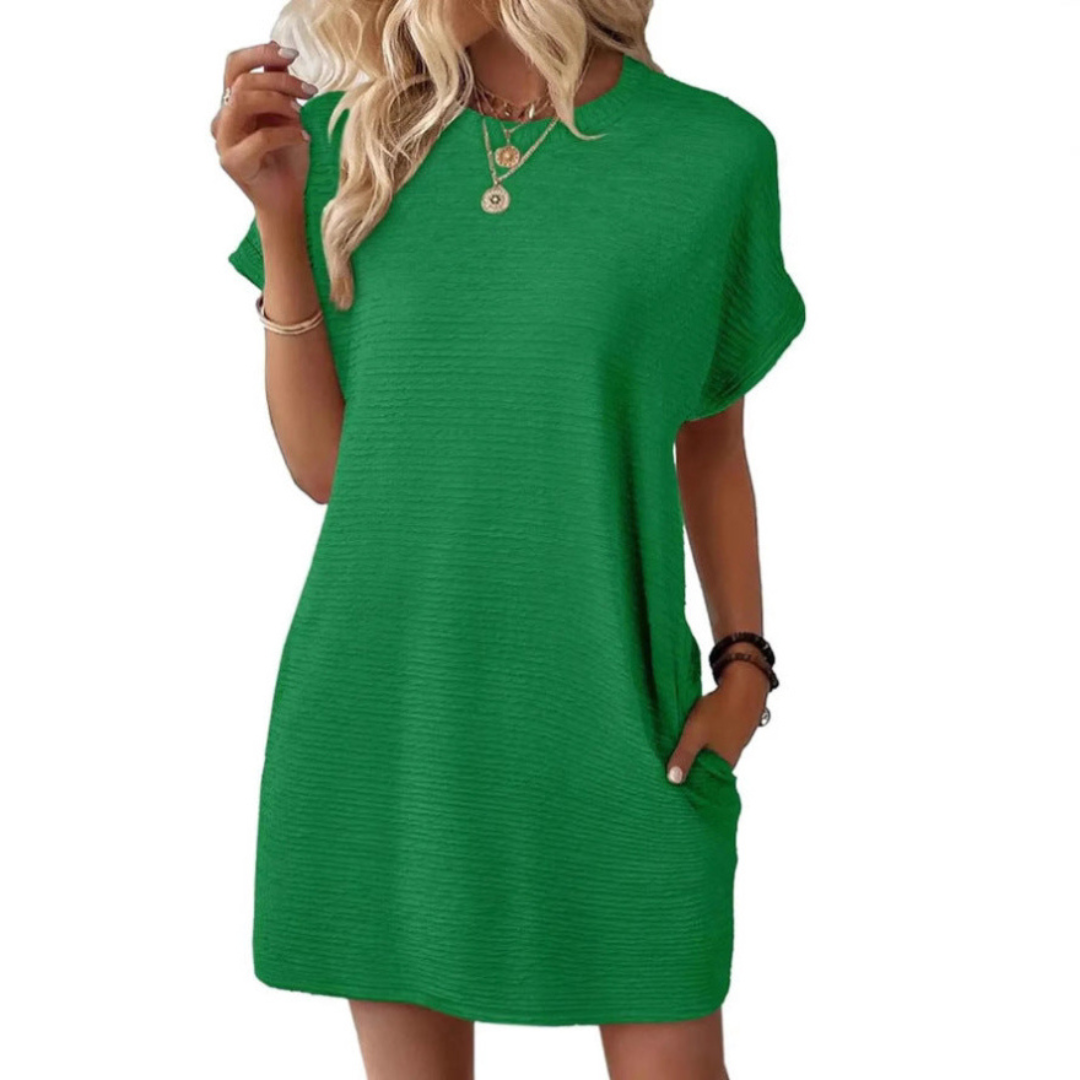 Tiffany | Minimalistisk Rundhalsad Sommarklänning