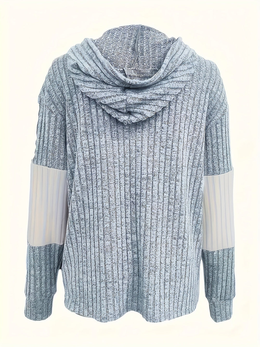 Cecilia | Texturerad Färgblockad Huva Jacka